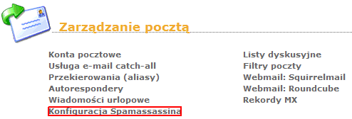 Konfiguracja SpamAssasina