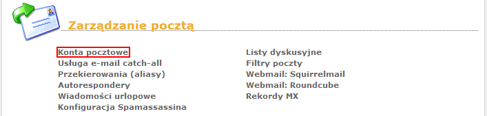 Zakładanie konta e-mail